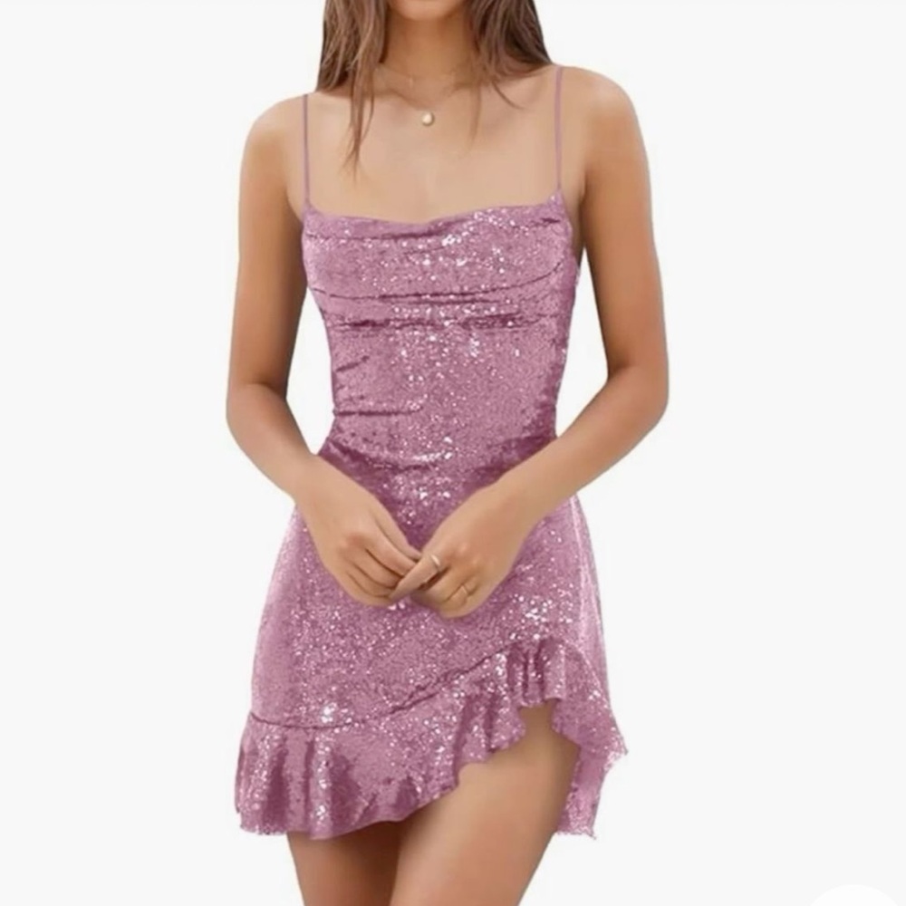 mauve sparkly homecoming dress!